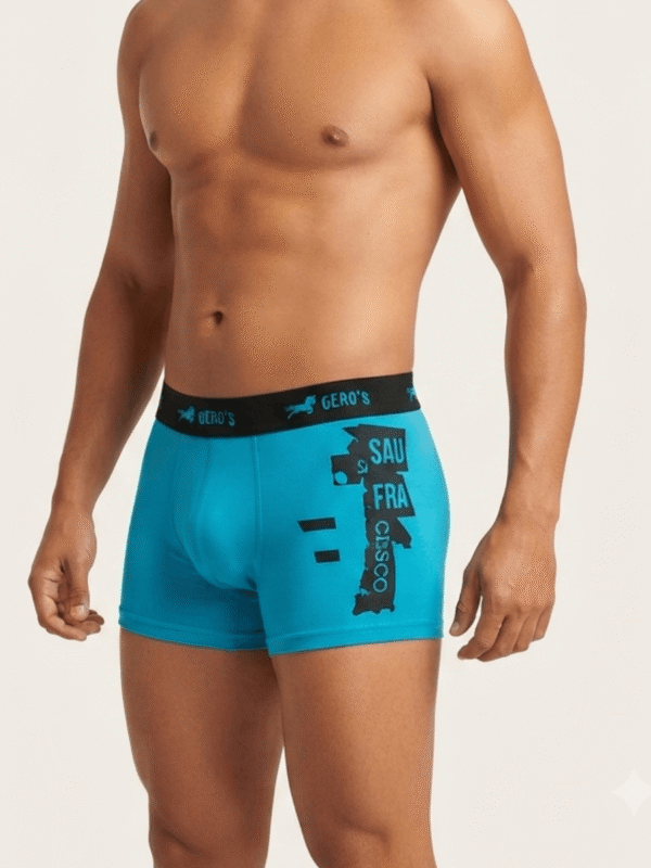 Bóxer Masculino en Algodón Licrado con Estampado y Elástico Contramarcado