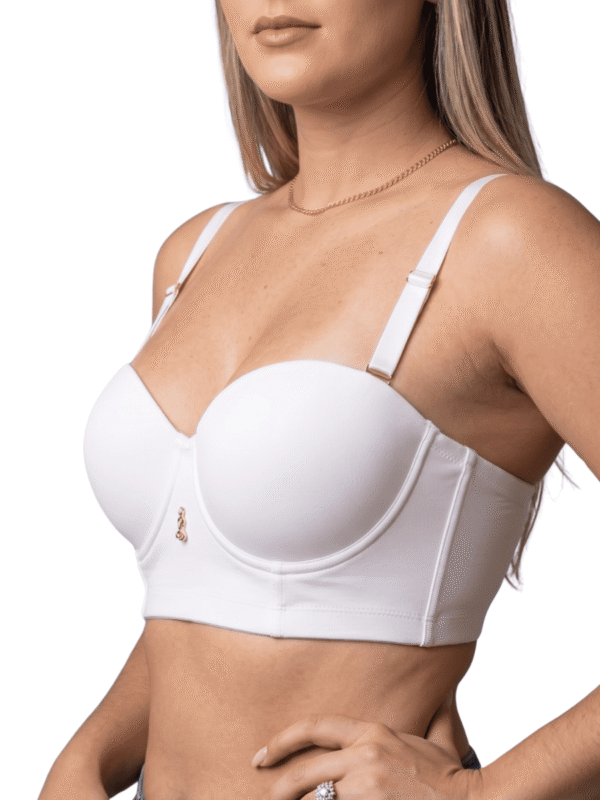 Brasier Strapless de Contorno Amplio y Espalda Ancha en Licra Nailon