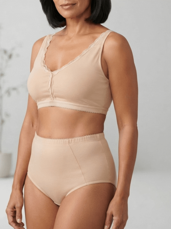 Conjunto Anatómico en Algodón Doble Capa con Panty Bloomer Control Abdomen