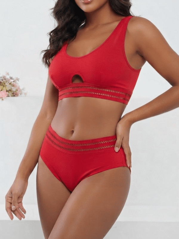 Conjunto de Algodón Silueta Confort con Detalle Calado